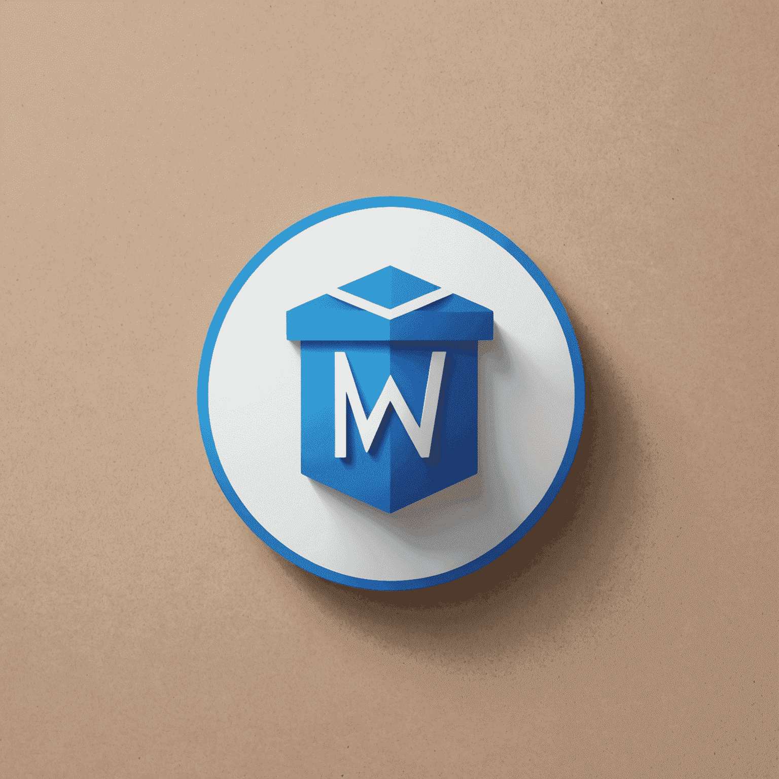 whatinte Logo - Ein modernes, blaues Logo für Unterstützung von Online-Shops