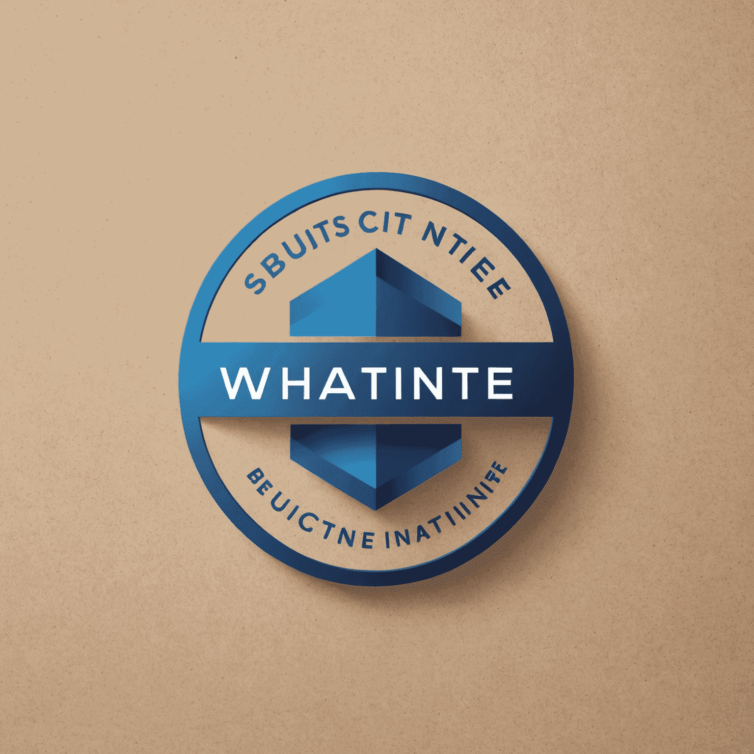 whatinte Logo - Ein modernes, blaues Logo für Unterstützung von Online-Shops