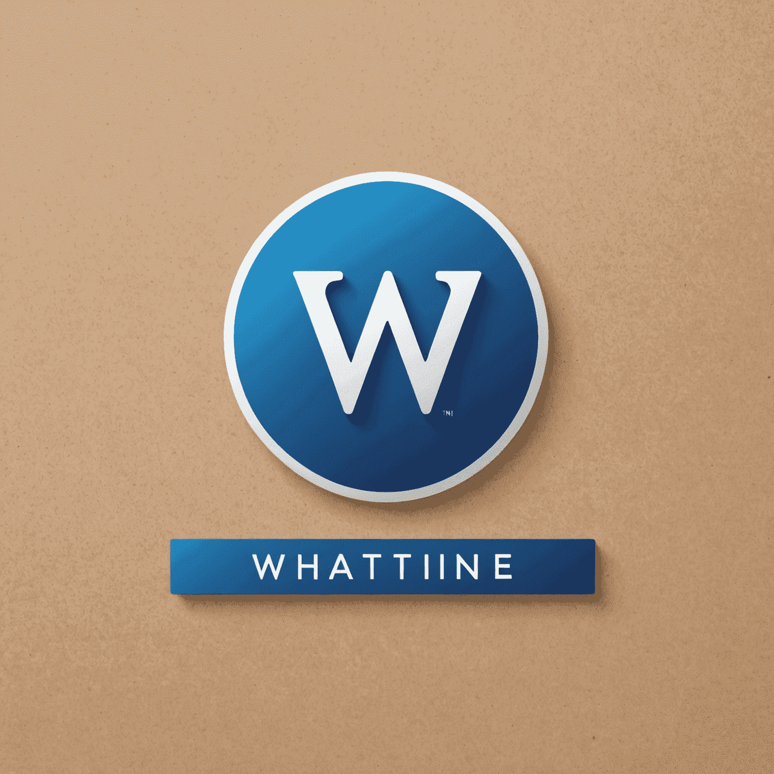 whatinte Logo - Ein modernes, blaues Logo für Unterstützung von Online-Shops