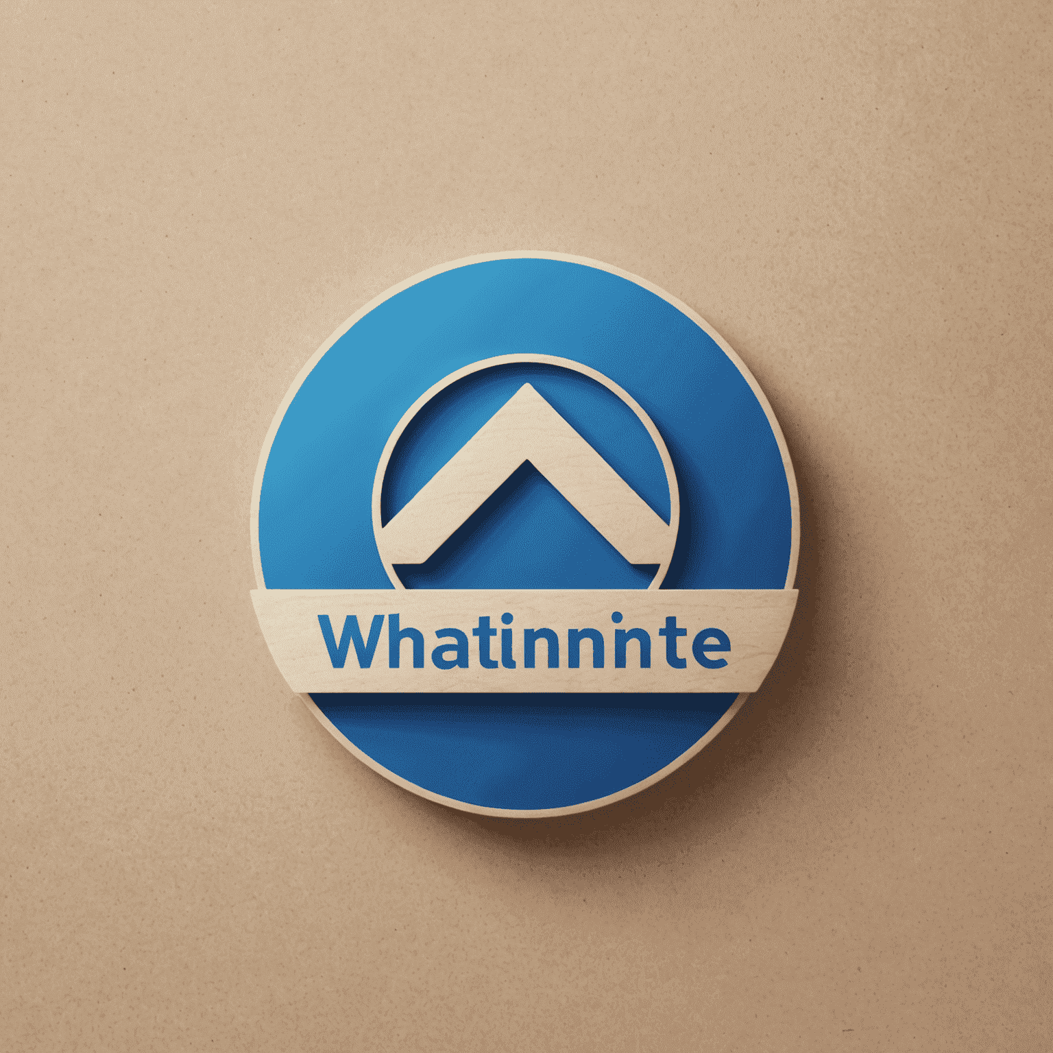 whatinte Logo - Ein modernes, blaues Logo für Unterstützung von Online-Shops