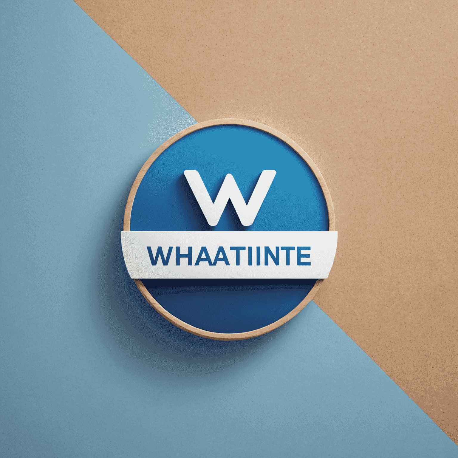 whatinte Logo - Ein modernes, blaues Logo für Unterstützung von Online-Shops