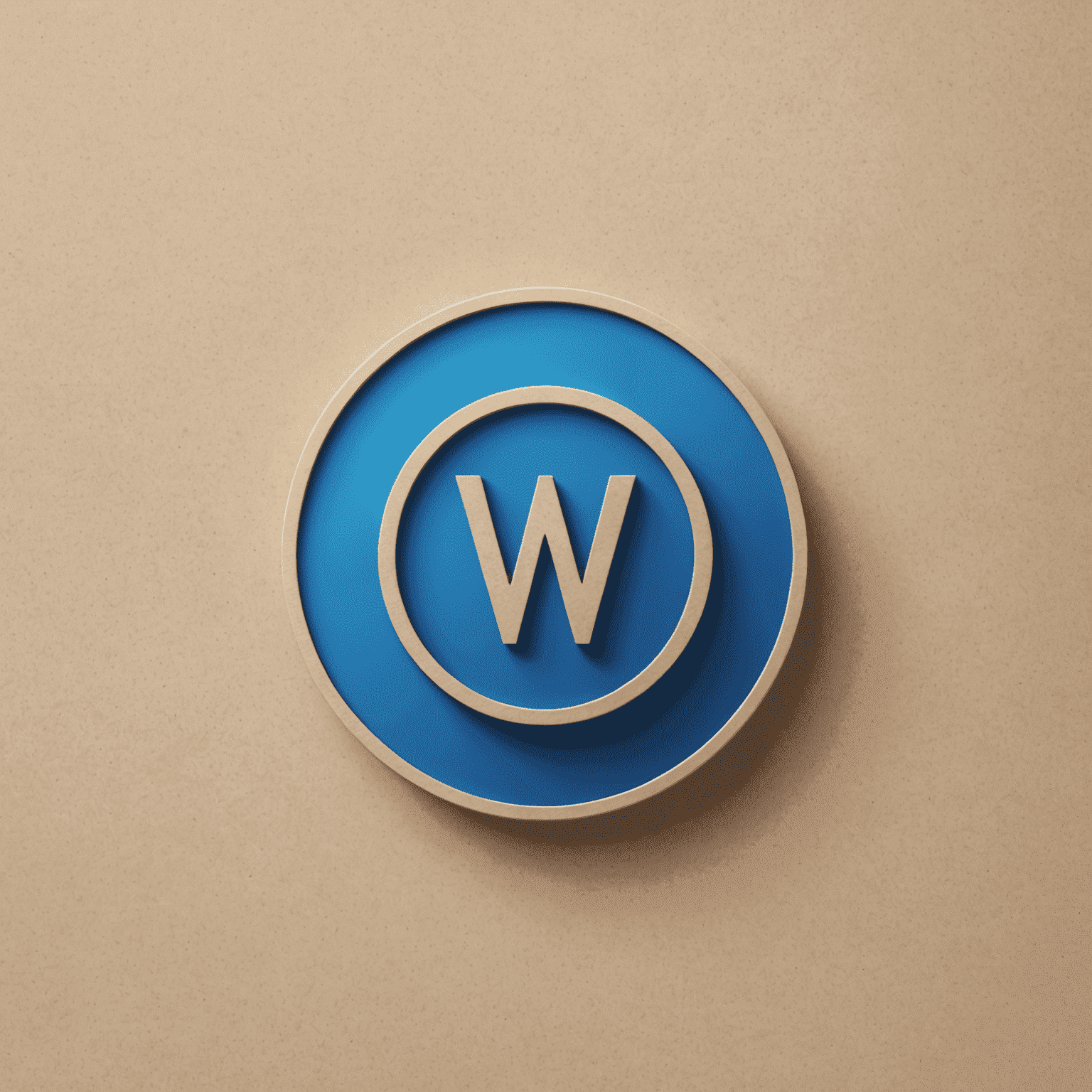 whatinte Logo - Ein modernes, blaues Logo für Unterstützung von Online-Shops