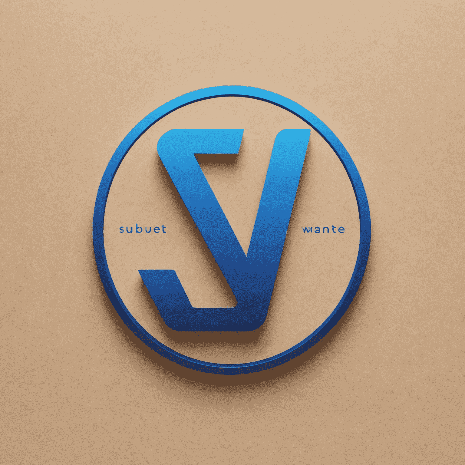 whatinte Logo - Ein modernes, blaues Logo für Unterstützung von Online-Shops
