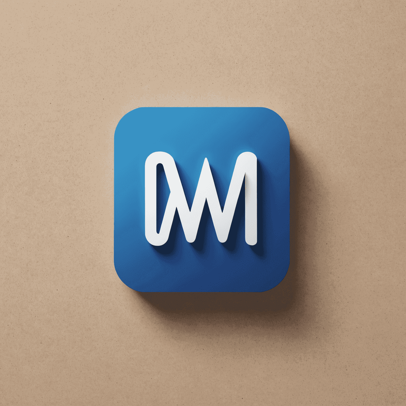 whatinte Logo - Ein modernes, blaues Logo für Unterstützung von Online-Shops