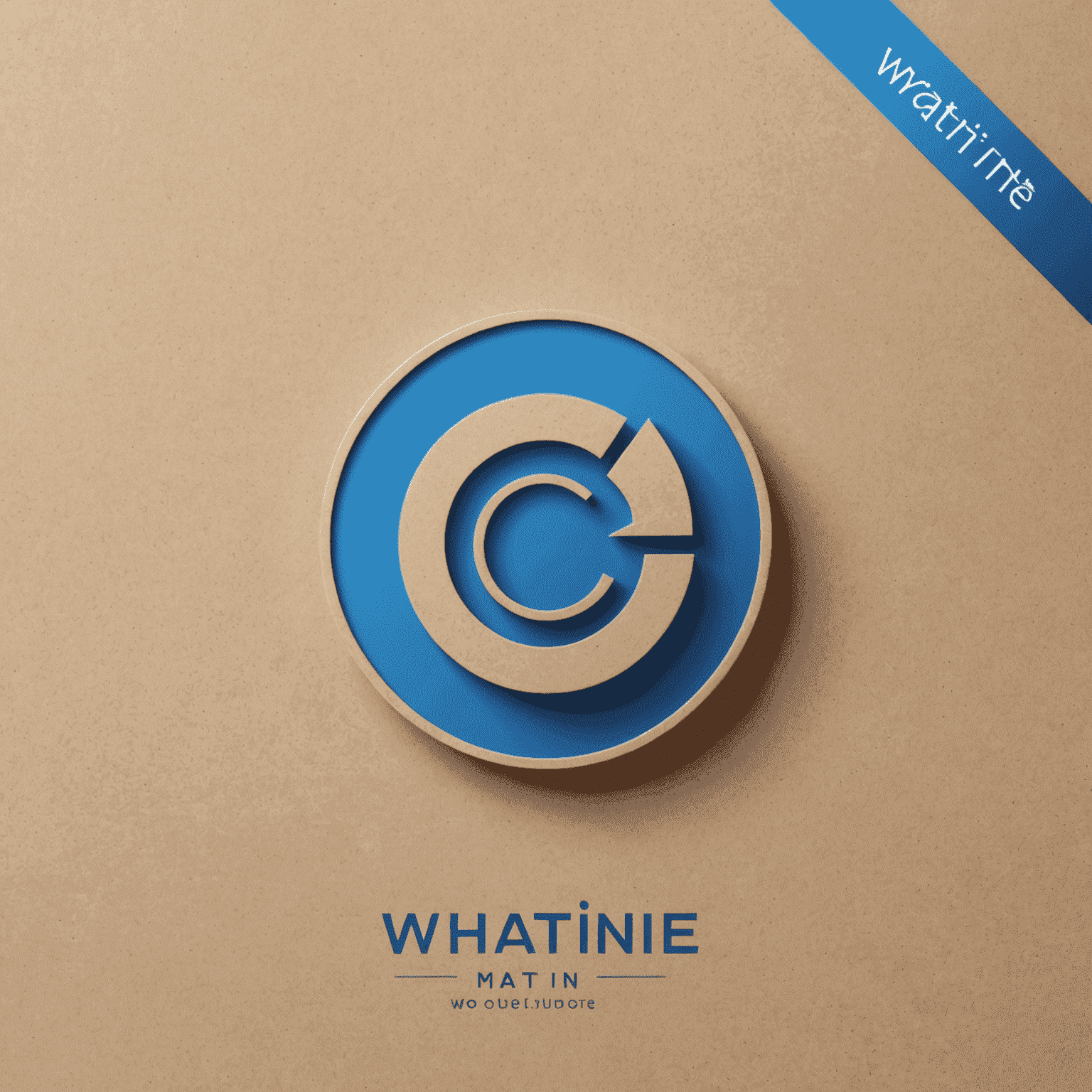 whatinte Logo - Ein modernes, blaues Logo für Unterstützung von Online-Shops